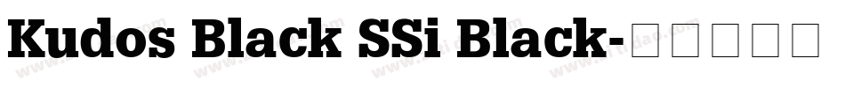 Kudos Black SSi Black字体转换